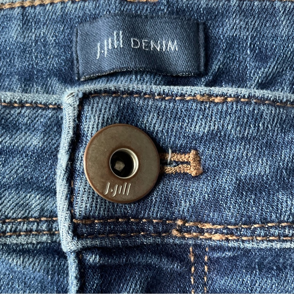 J jill Denim Authentic Fit Sim Ankle 5 Pocket Blue Women's Jeans Tall - Picture 5 of 8